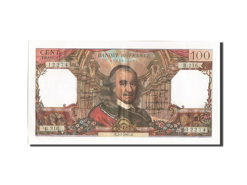 Banknot, Francja, 100 Francs, Corneille, 1967, 1967-02-02, UNC(60-62)