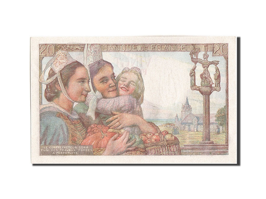 Billet, France, 20 Francs, 20 F 1942-1950 ''Pêcheur'', 1944, 1944-02-10, SPL