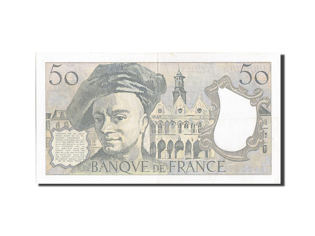Biljet, Frankrijk, 50 Francs, 50 F 1976-1992 ''Quentin de La Tour'', 1987, SUP+