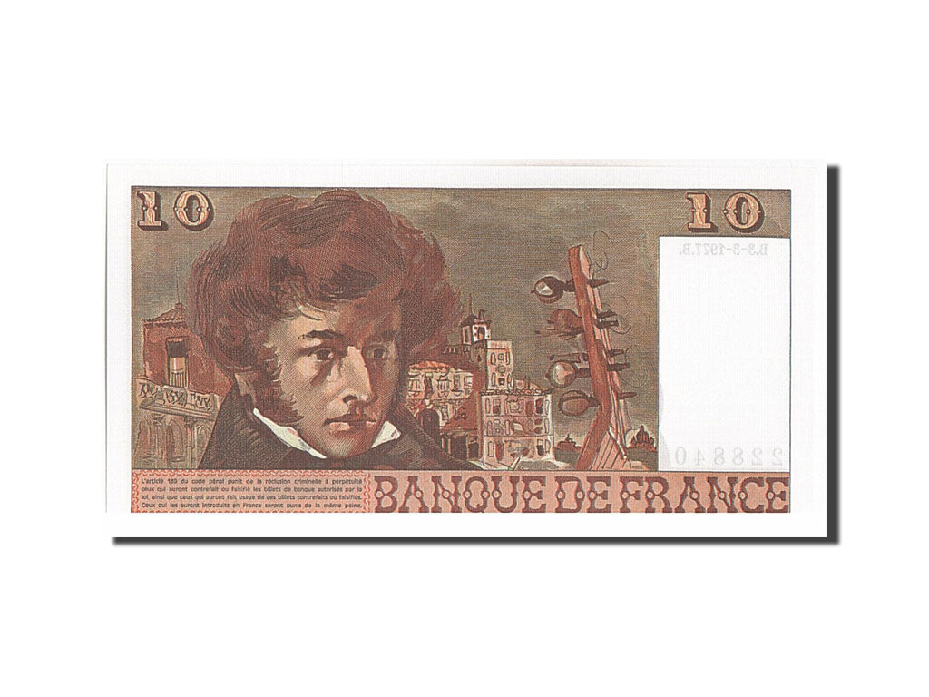 Banknote, France, 10 Francs, 10 F 1972-1978 ''Berlioz'', 1977, 1977-03-03