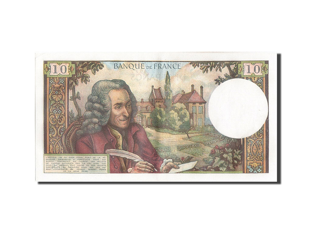 Biljet, Frankrijk, 10 Francs, 10 F 1963-1973 ''Voltaire'', 1973, 1973-06-07