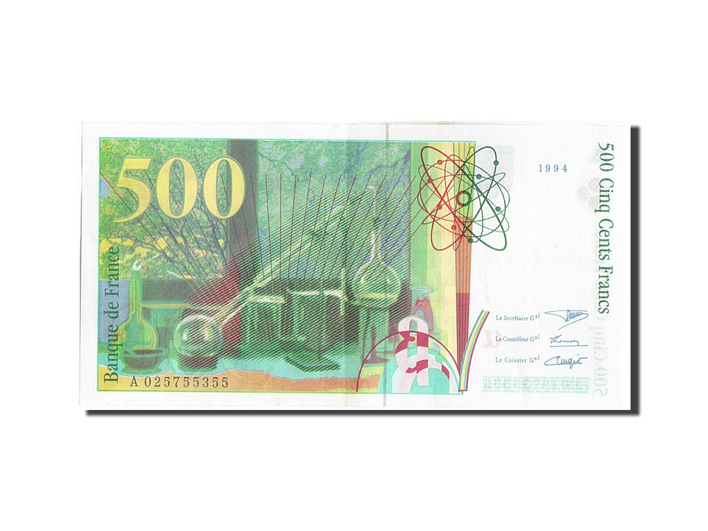 Banknote, France, 500 Francs, 500 F 1994-2000 ''Pierre et Marie Curie'', 1994