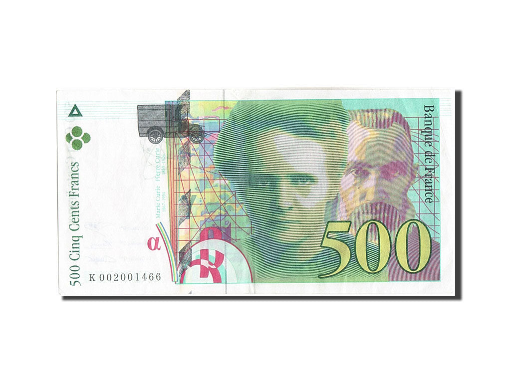 Billete, Francia, 500 Francs, 500 F 1994-2000 ''Pierre et Marie Curie'', 1994