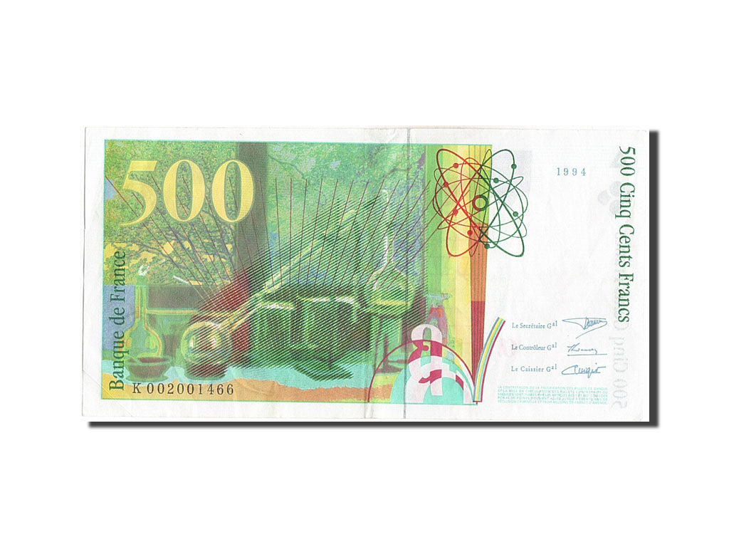 Billete, Francia, 500 Francs, 500 F 1994-2000 ''Pierre et Marie Curie'', 1994