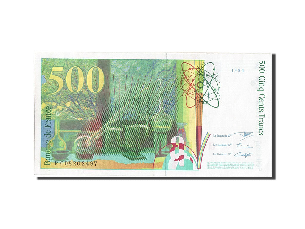 Banknote, France, 500 Francs, 500 F 1994-2000 ''Pierre et Marie Curie'', 1994