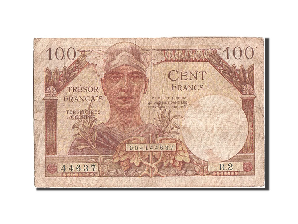 Billete, Francia, 100 Francs, 1947 French Treasury, 1947, 1947-01-01, BC+