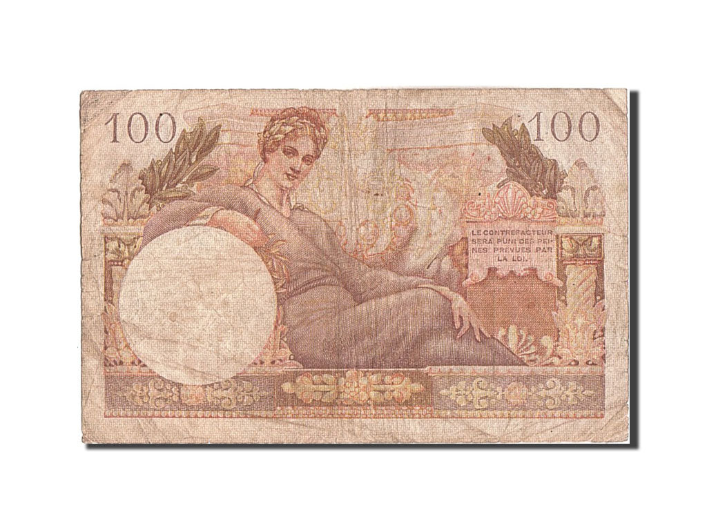 Billete, Francia, 100 Francs, 1947 French Treasury, 1947, 1947-01-01, BC+