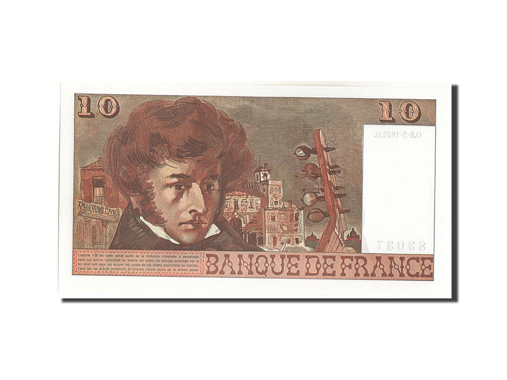 Banknote, France, 10 Francs, 10 F 1972-1978 ''Berlioz'', 1975, 1975-03-06