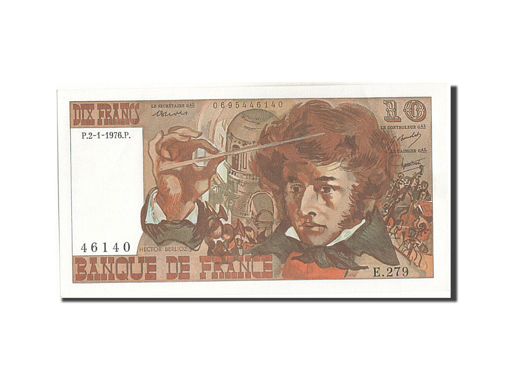 Biljet, Frankrijk, 10 Francs, 10 F 1972-1978 ''Berlioz'', 1976, 1976-01-02