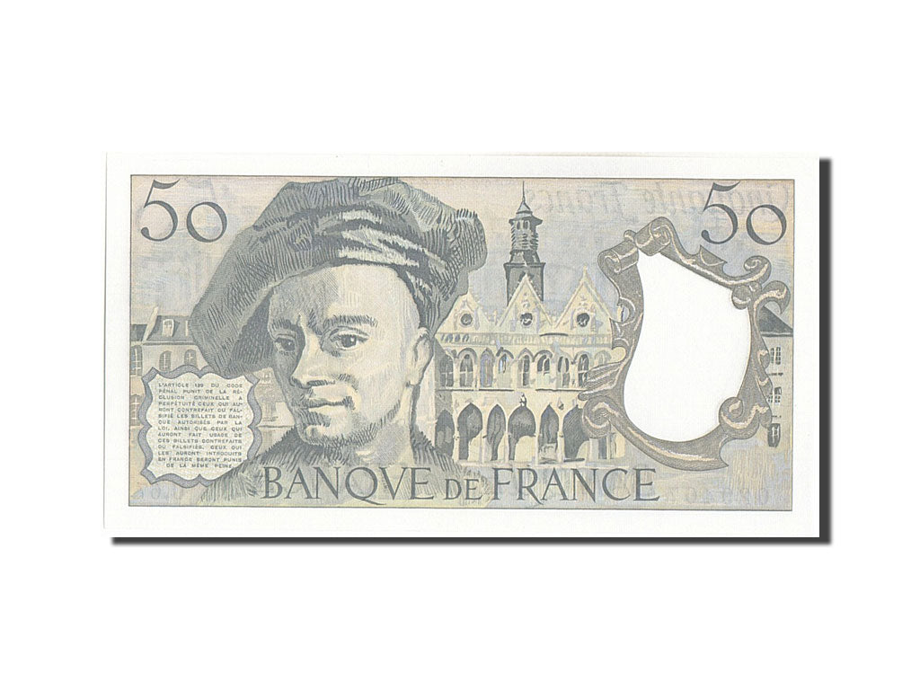 Biljet, Frankrijk, 50 Francs, 50 F 1976-1992 ''Quentin de La Tour'', 1991
