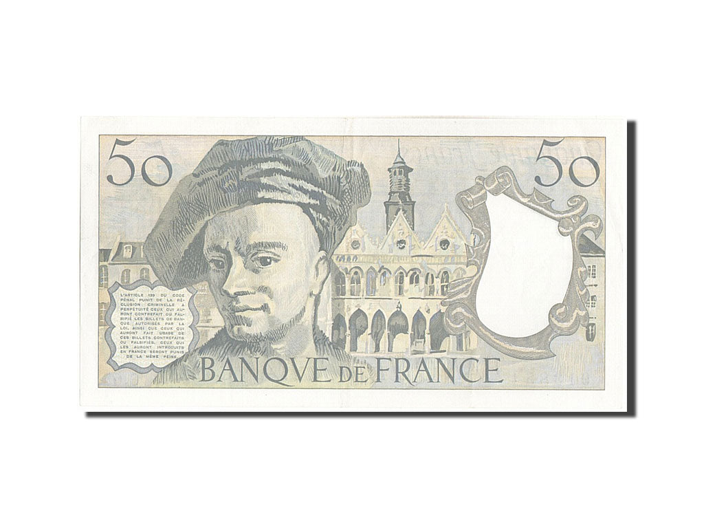 Banconote, Francia, 50 Francs, 50 F 1976-1992 ''Quentin de La Tour'', 1991
