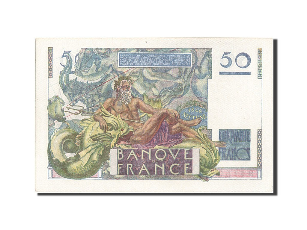 Banconote, Francia, 50 Francs, 50 F 1946-1951 ''Le Verrier'', 1947, 1947-10-02