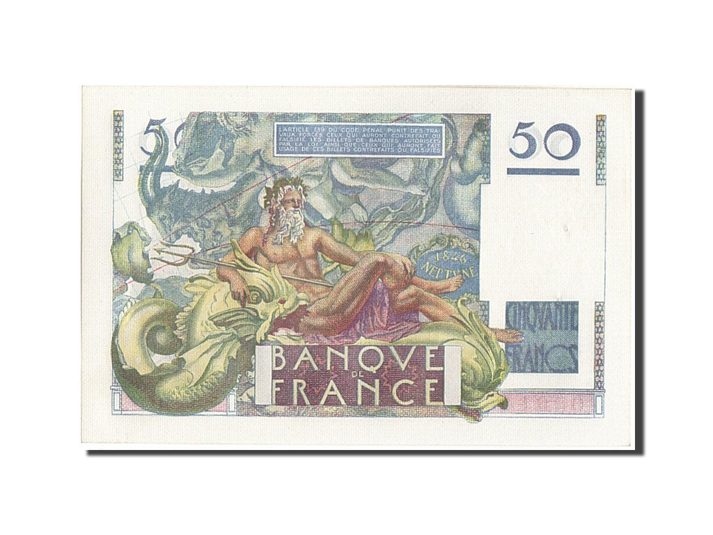 Banknote, France, 50 Francs, 50 F 1946-1951 ''Le Verrier'', 1946, 1946-05-31