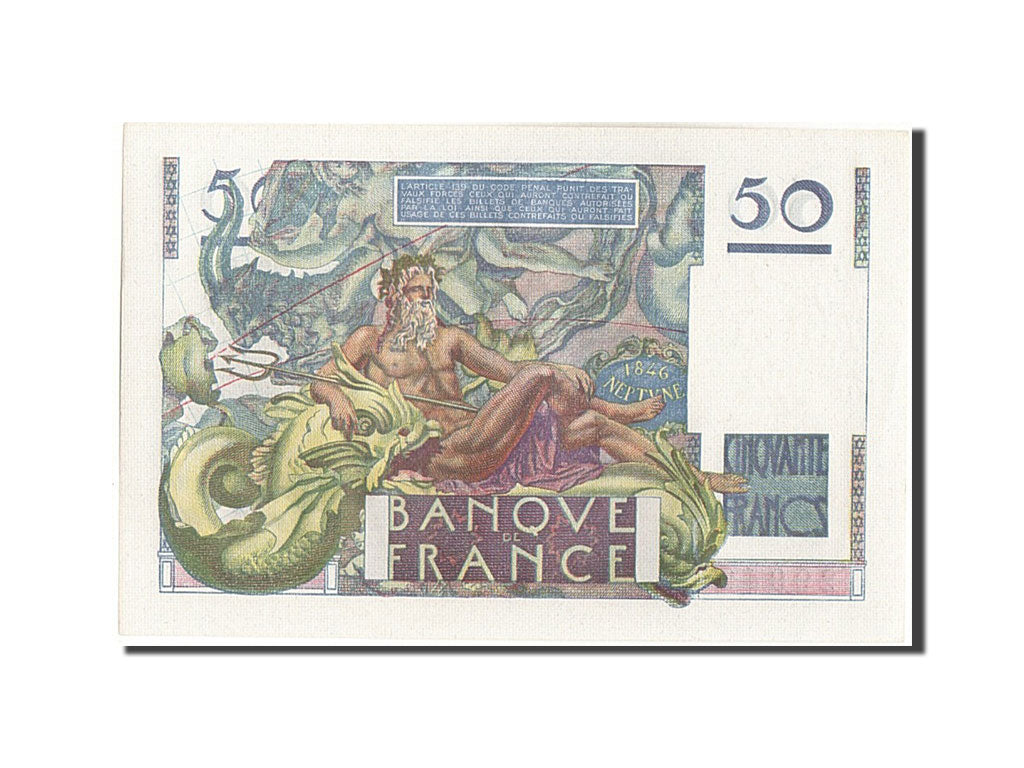 Banknote, France, 50 Francs, 50 F 1946-1951 ''Le Verrier'', 1946, 1946-05-31