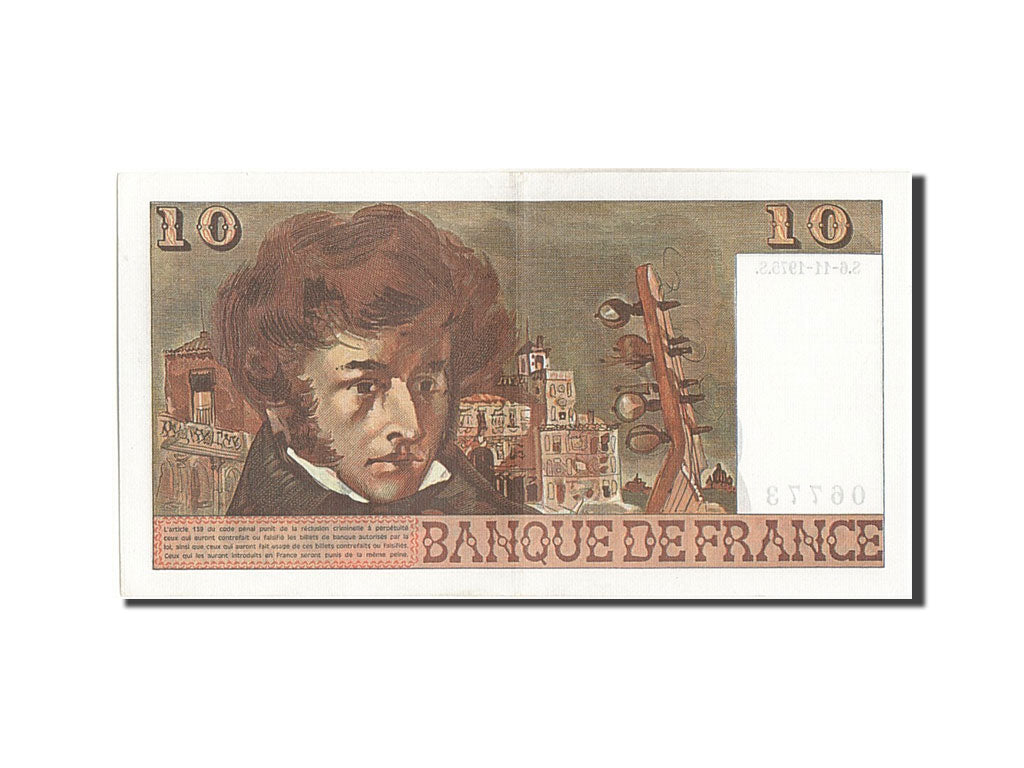 Billete, Francia, 10 Francs, 10 F 1972-1978 ''Berlioz'', 1975, 1975-11-06, SC