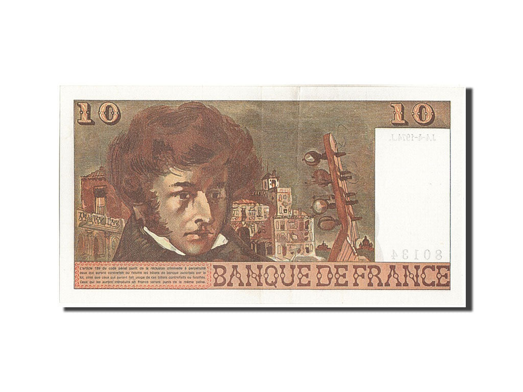 Biljet, Frankrijk, 10 Francs, 10 F 1972-1978 ''Berlioz'', 1974, 1974-04-04, SPL
