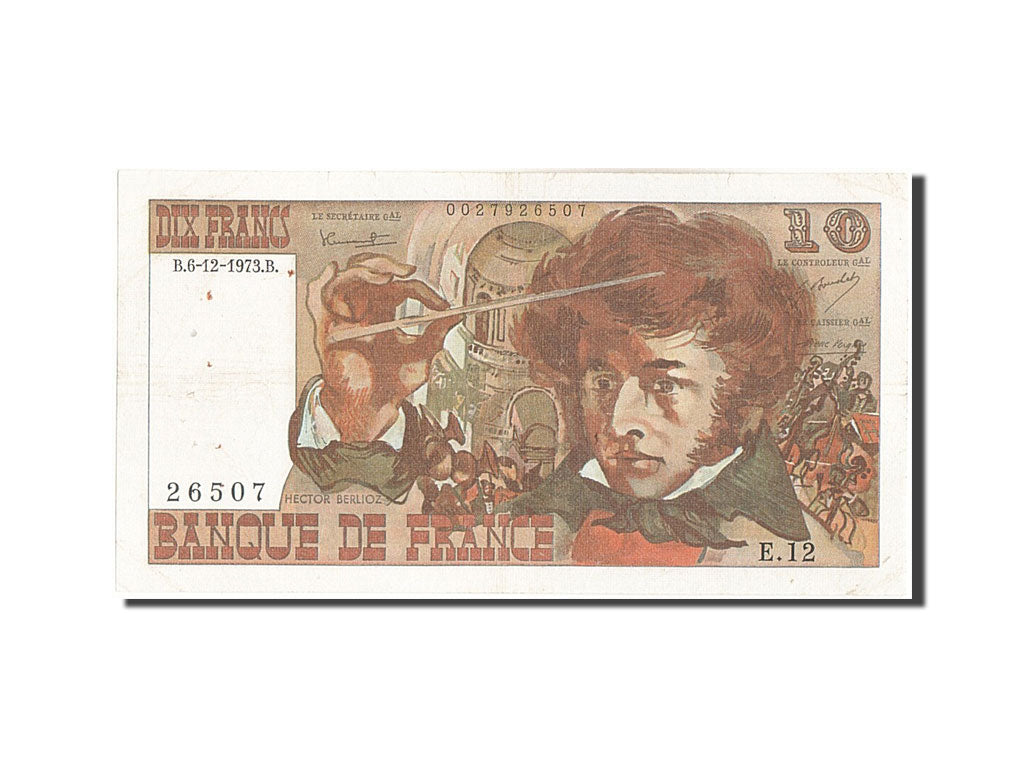 Banknote, France, 10 Francs, 10 F 1972-1978 ''Berlioz'', 1973, 1973-12-06