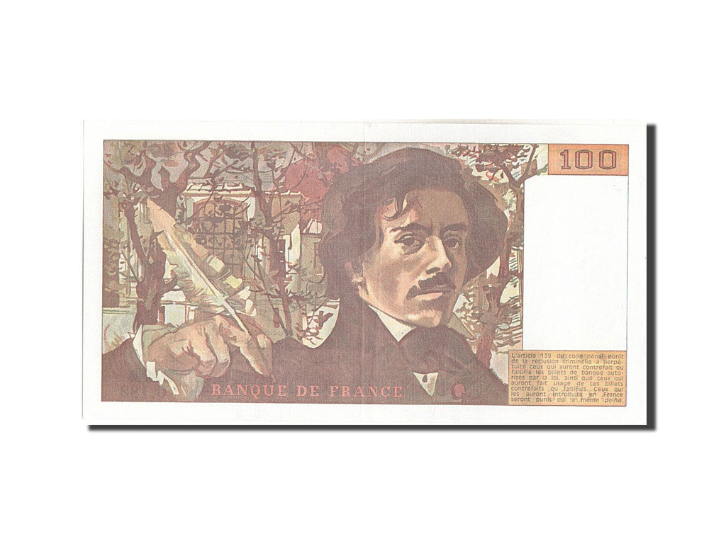 Biljet, Frankrijk, 100 Francs, 100 F 1978-1995 ''Delacroix'', 1993, SPL