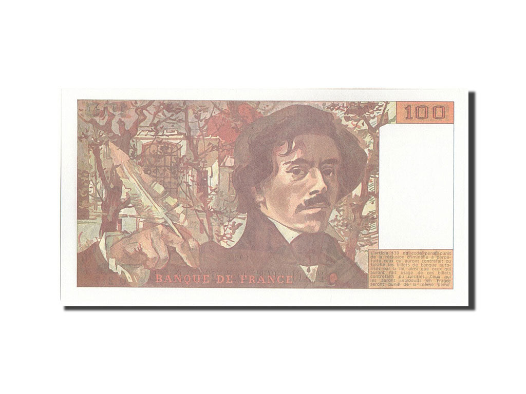 Banknot, Francja, 100 Francs, Delacroix, 1993, UNC(65-70), Fayette:69bis.5a
