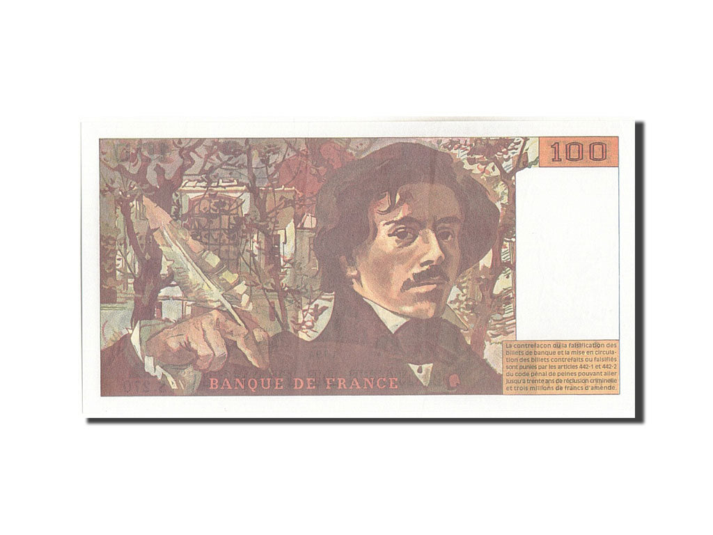 Biljet, Frankrijk, 100 Francs, 100 F 1978-1995 ''Delacroix'', 1994, TTB+