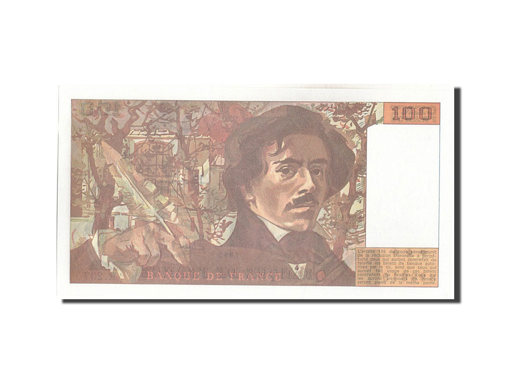 Banknote, France, 100 Francs, 100 F 1978-1995 ''Delacroix'', 1993, UNC(65-70)