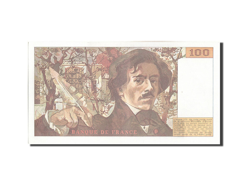 Banknote, France, 100 Francs, 100 F 1978-1995 ''Delacroix'', 1989, UNC(64)