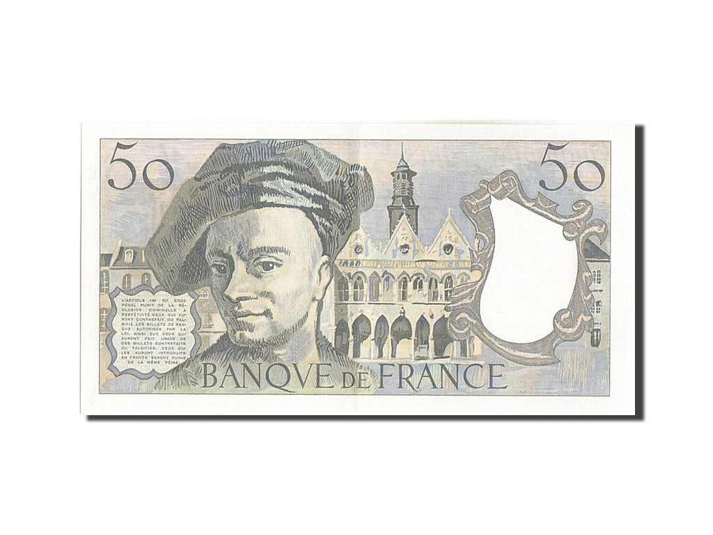 Geldschein, Frankreich, 50 Francs, 50 F 1976-1992 ''Quentin de La Tour'', 1982