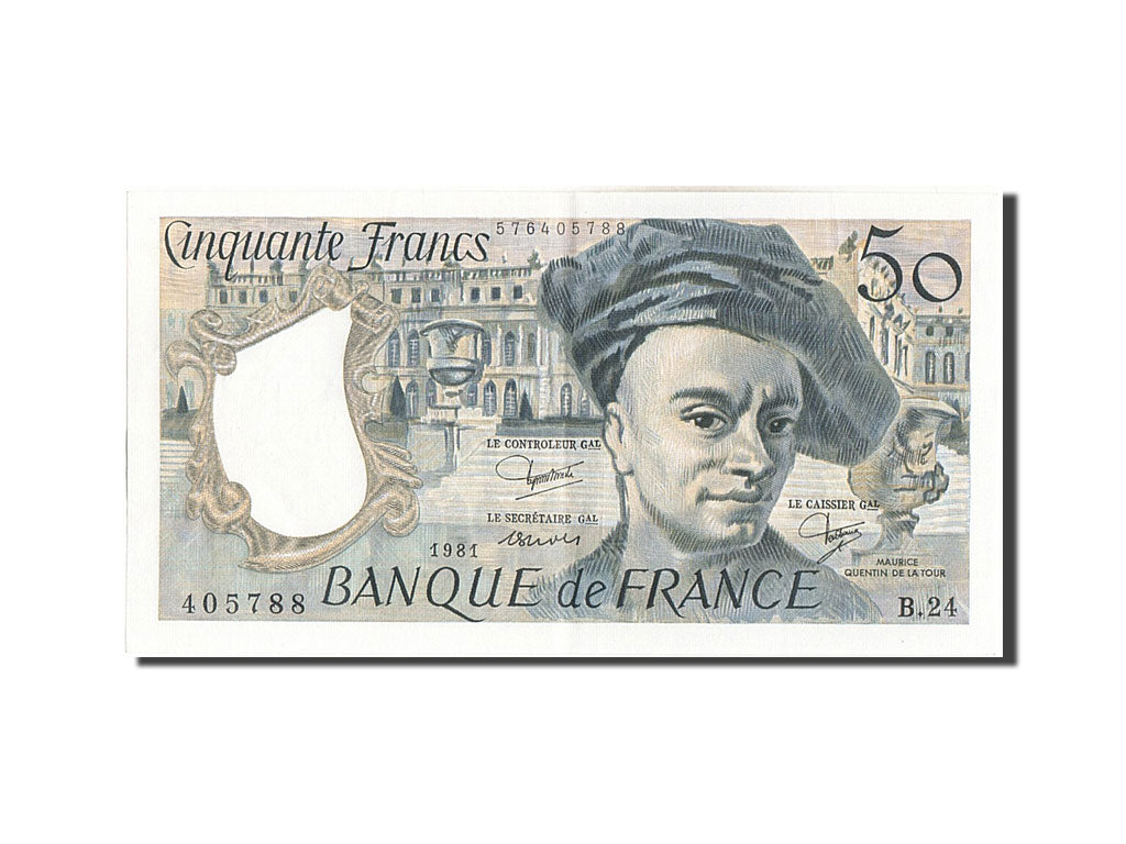 Banconote, Francia, 50 Francs, 50 F 1976-1992 ''Quentin de La Tour'', 1981