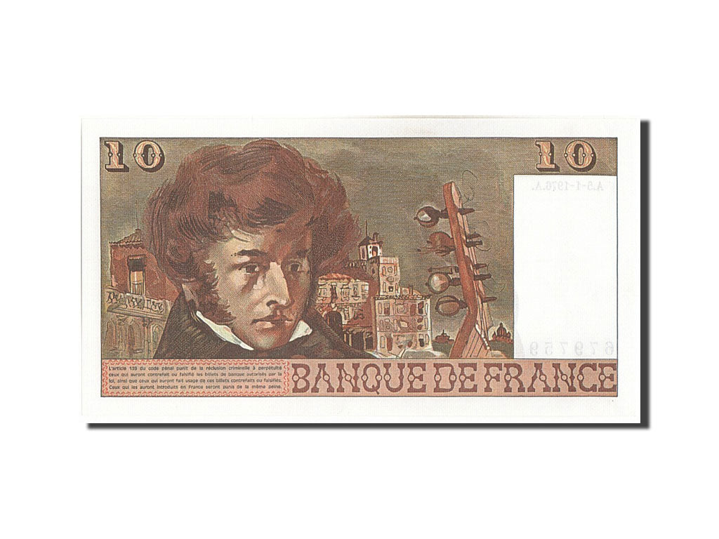 Geldschein, Frankreich, 10 Francs, 10 F 1972-1978 ''Berlioz'', 1976, 1976-01-05