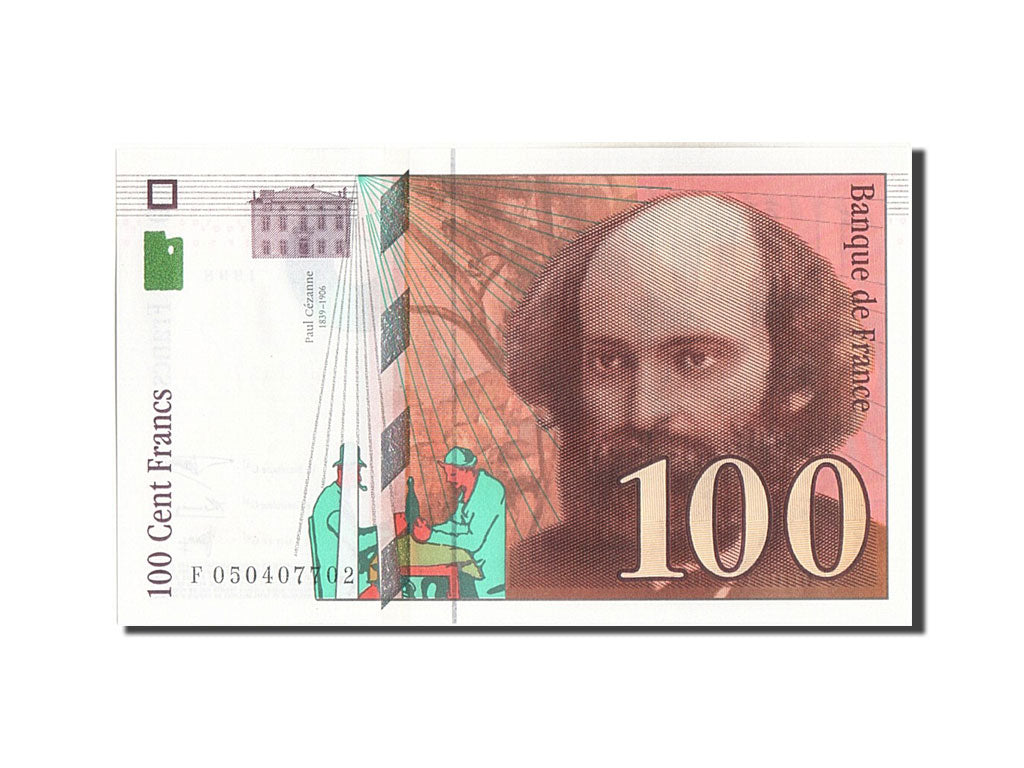 Banconote, Francia, 100 Francs, 100 F 1997-1998 ''Cézanne'', 1998, FDS