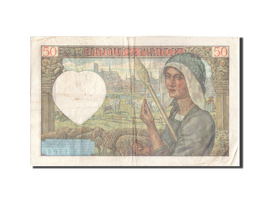 Biljet, Frankrijk, 50 Francs, 50 F 1940-1942 ''Jacques Coeur'', 1940