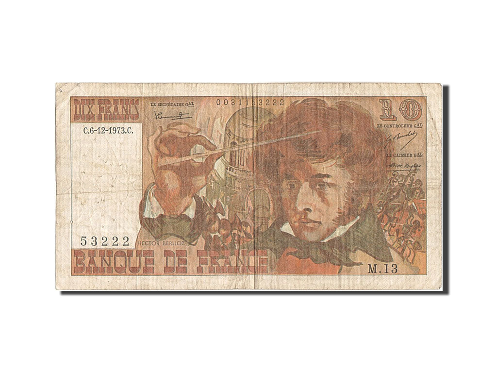 Banknote, France, 10 Francs, 10 F 1972-1978 ''Berlioz'', 1973, 1973-12-06