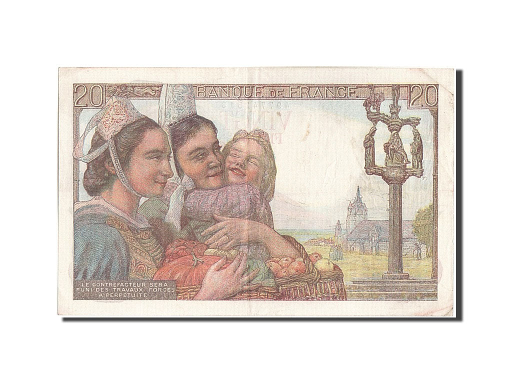 Banconote, Francia, 20 Francs, 20 F 1942-1950 ''Pêcheur'', 1949, 1949-03-10
