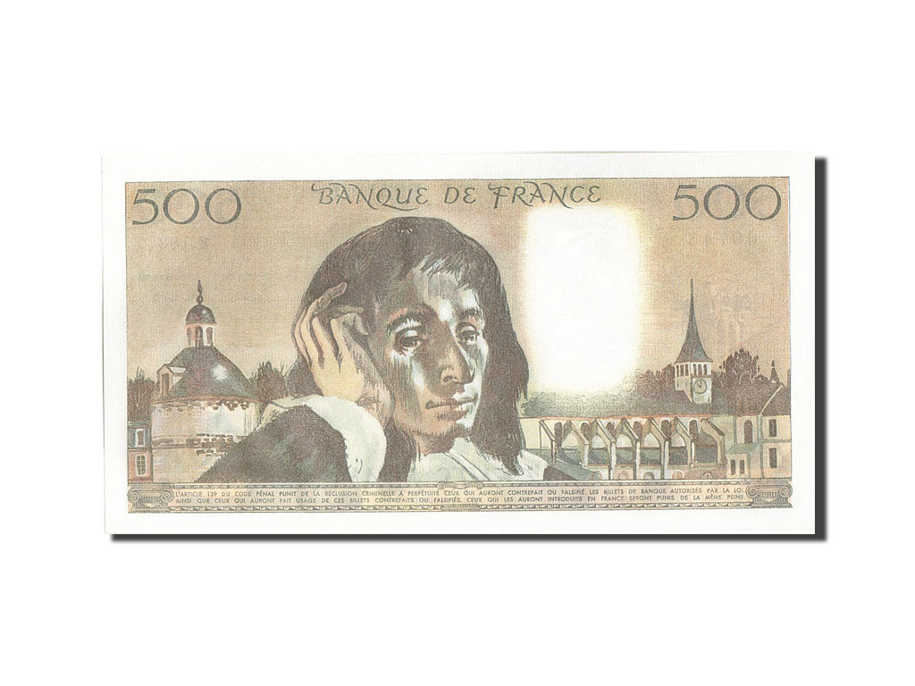 Banknote, France, 500 Francs, 500 F 1968-1993 ''Pascal'', 1983, 1983-01-06