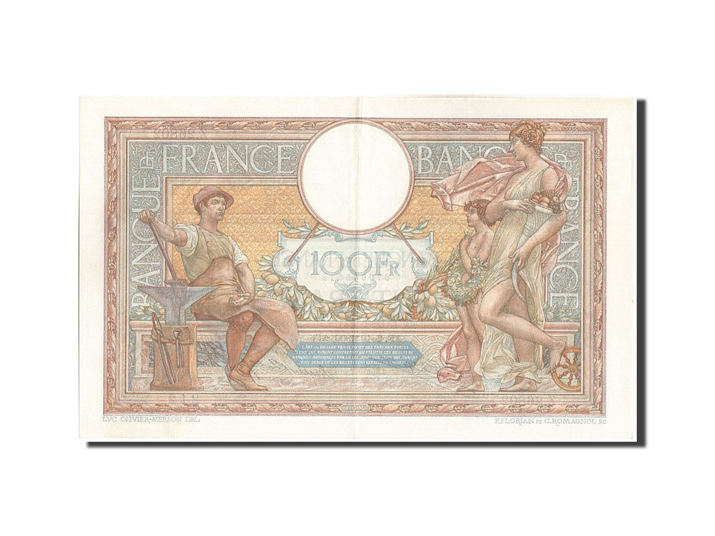 Banknot, Francja, 100 Francs, Luc Olivier Merson, 1930, 1930-10-02, UNC(60-62)
