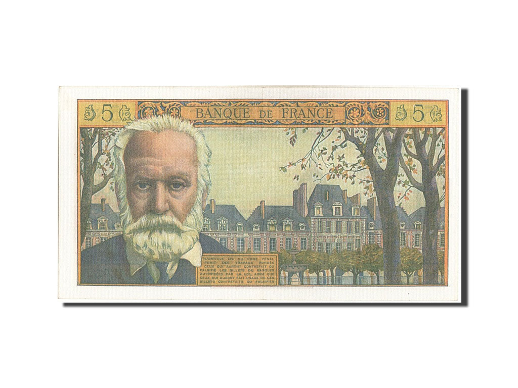 Billete, Francia, 5 Nouveaux Francs, 5 NF 1959-1965 ''Victor Hugo'', 1963