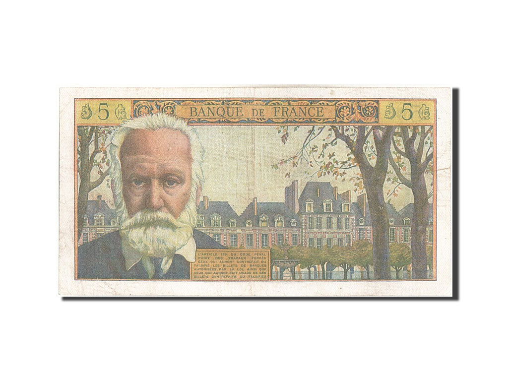 Billet, France, 5 Nouveaux Francs, 5 NF 1959-1965 ''Victor Hugo'', 1959
