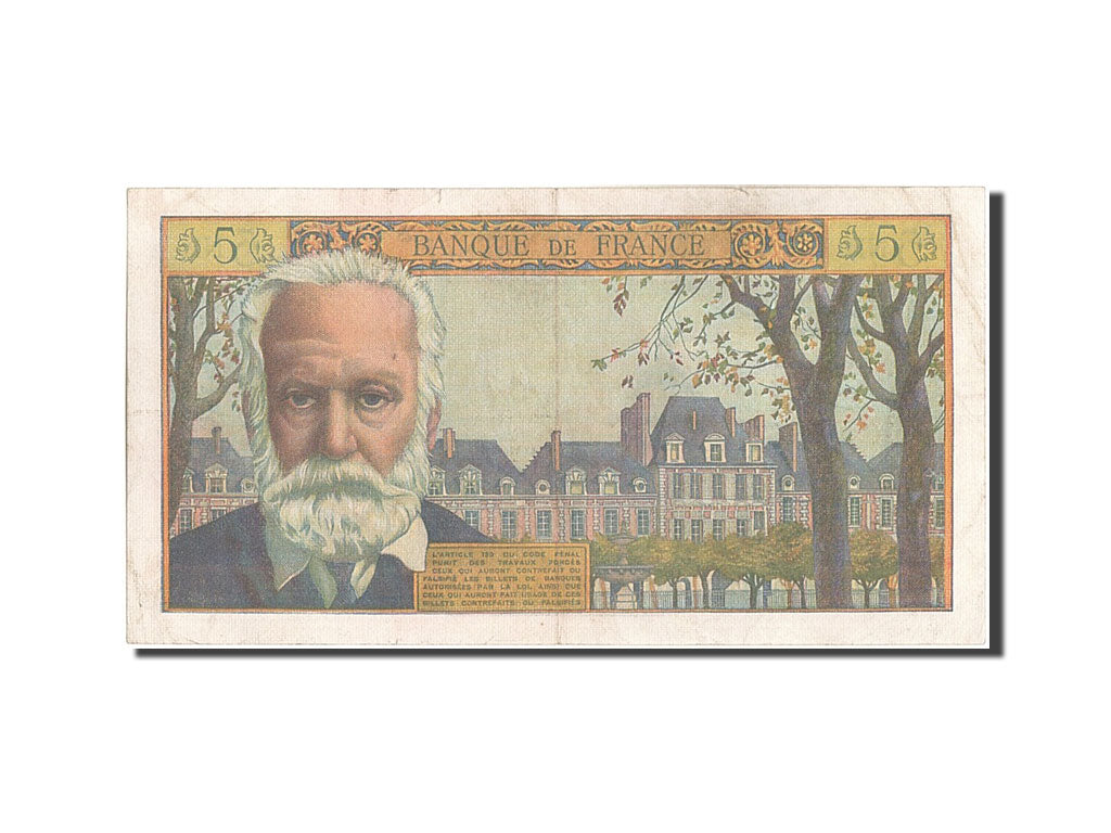 Banknote, France, 5 Nouveaux Francs, 5 NF 1959-1965 ''Victor Hugo'', 1959