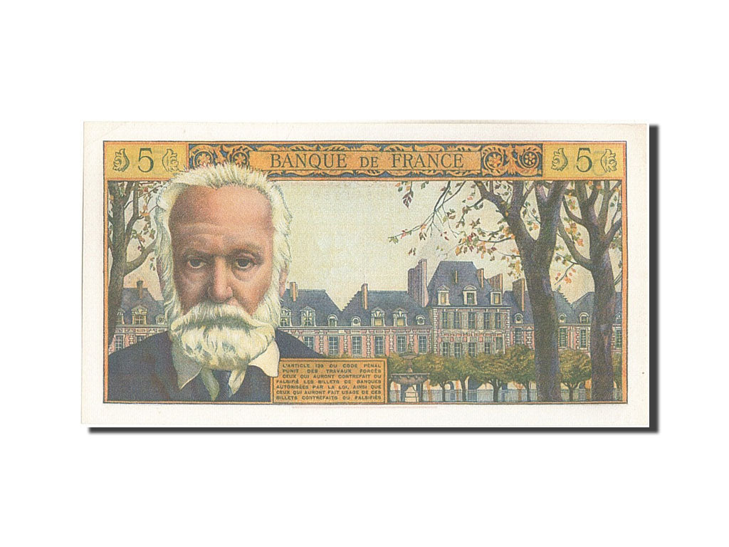 Banconote, Francia, 5 Nouveaux Francs, 5 NF 1959-1965 ''Victor Hugo'', 1964