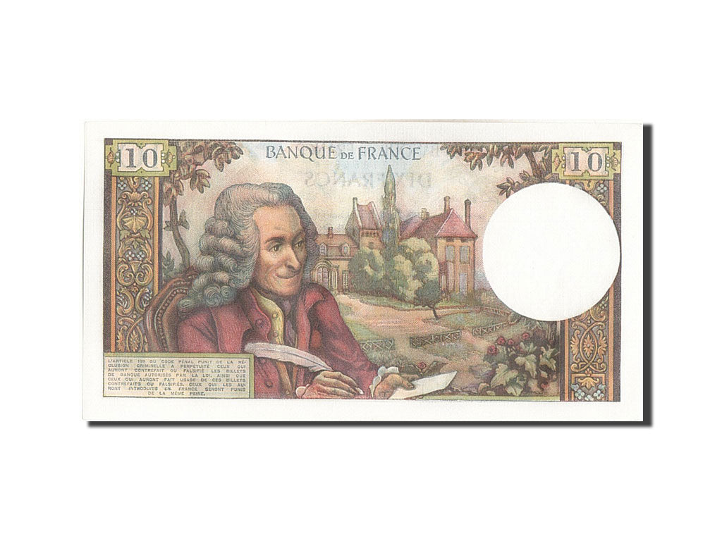 Banknote, France, 10 Francs, 10 F 1963-1973 ''Voltaire'', 1972, 1972-09-07