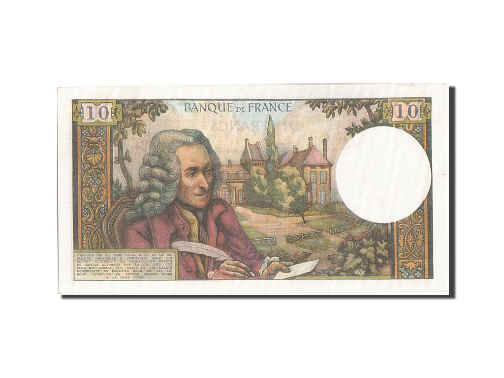 Banknote, France, 10 Francs, 10 F 1963-1973 ''Voltaire'', 1966, 1966-07-07