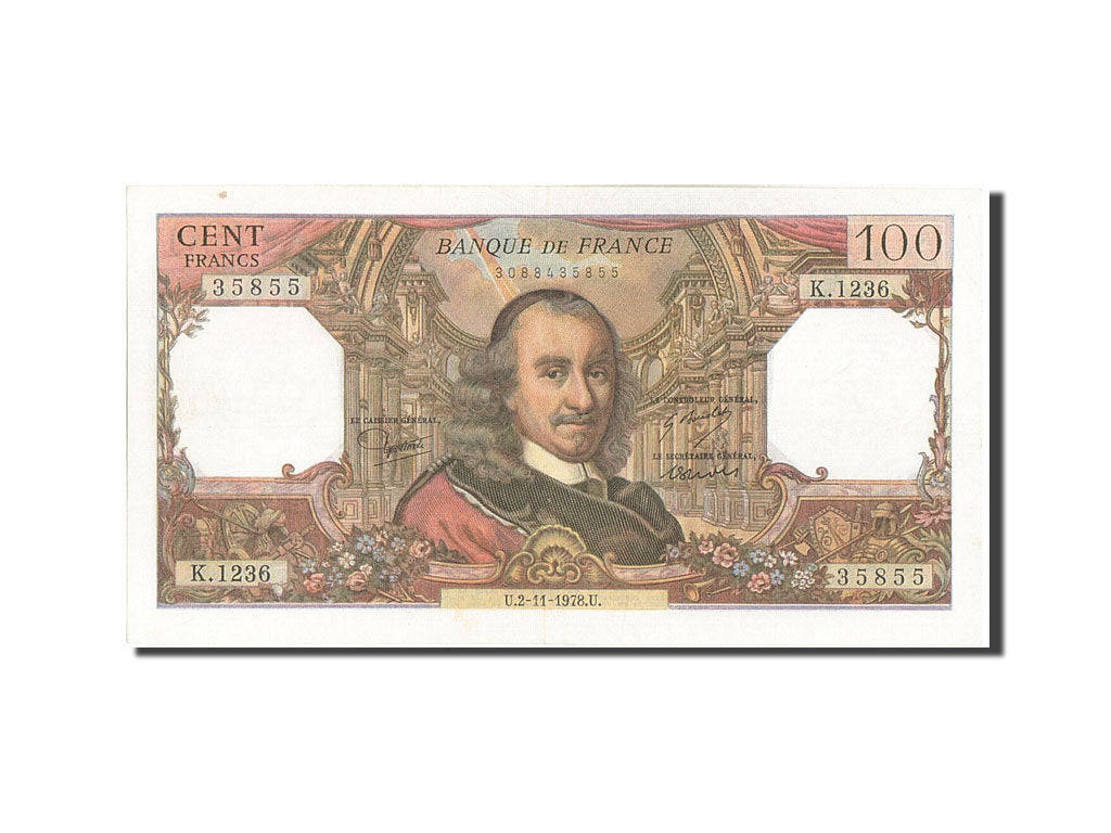Banknot, Francja, 100 Francs, Corneille, 1978, 1978-11-02, AU(55-58)