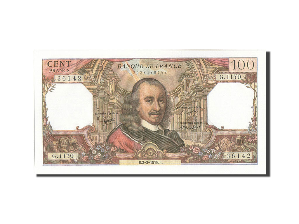 Banconote, Francia, 100 Francs, 100 F 1964-1979 ''Corneille'', 1978, 1978-03-02