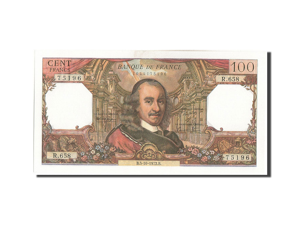 Banconote, Francia, 100 Francs, 100 F 1964-1979 ''Corneille'', 1972, 1972-10-05