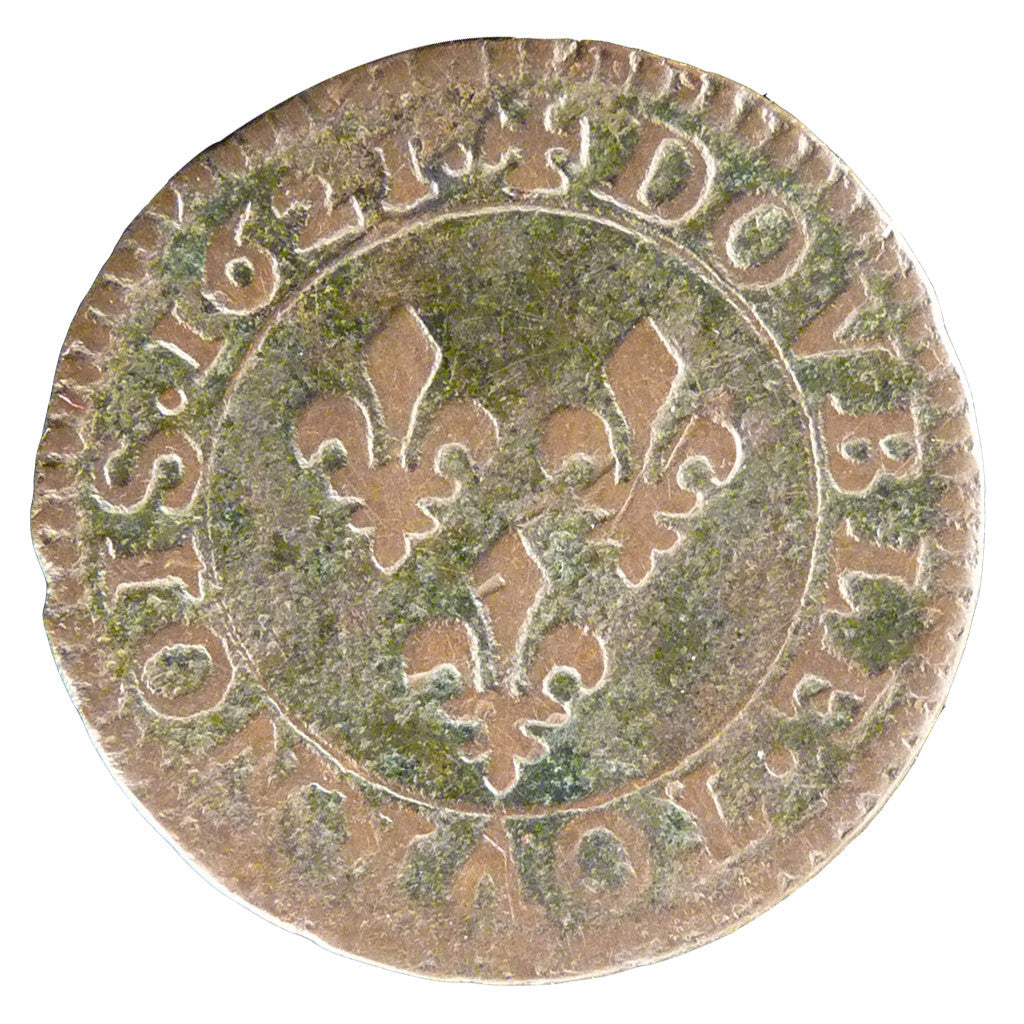 Coin, France, Louis XIII, Double tournois, buste enfantin, Double Tournois