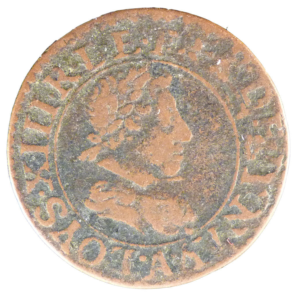 Moneta, Francia, Louis XIII, Double tournois, buste juvénile, Double Tournois