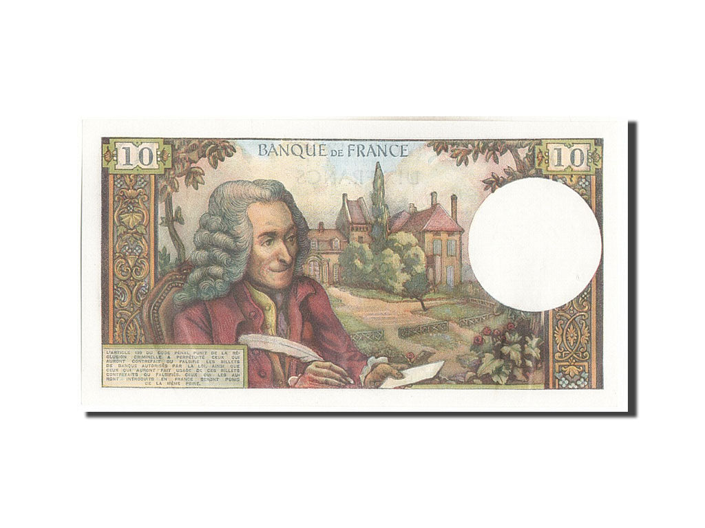 Banconote, Francia, 10 Francs, 10 F 1963-1973 ''Voltaire'', 1973, 1973-04-05