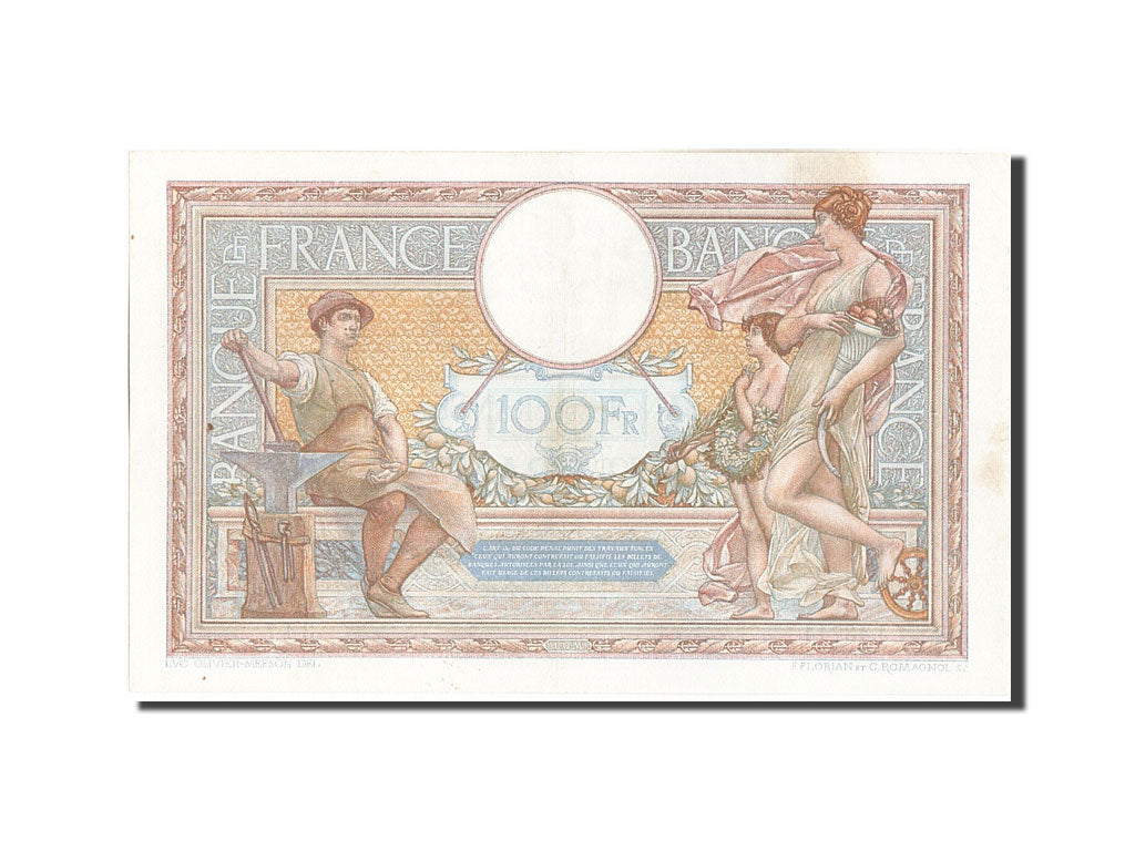 Banknot, Francja, 100 Francs, Luc Olivier Merson, 1934, 1934-03-01, AU(55-58)