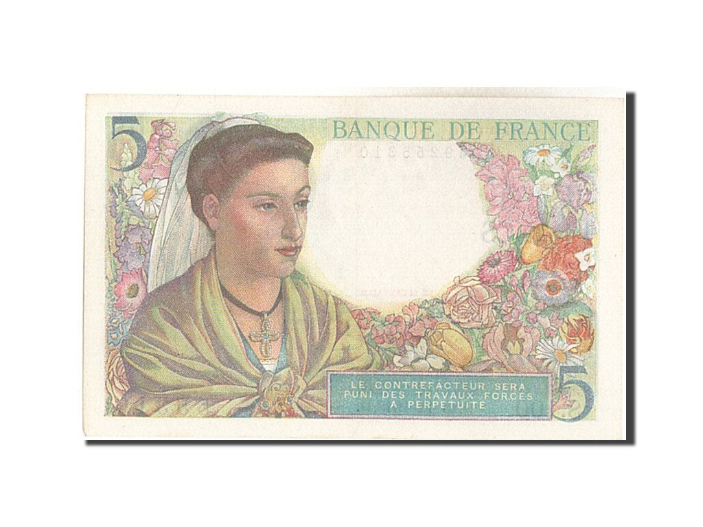 Banknote, France, 5 Francs, 5 F 1943-1947 ''Berger'', 1943, 1943-12-23
