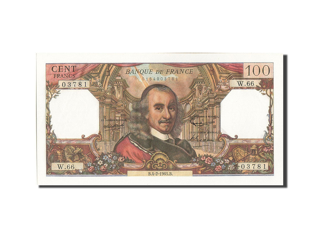 Billete, Francia, 100 Francs, 100 F 1964-1979 ''Corneille'', 1965, 1965-02-04